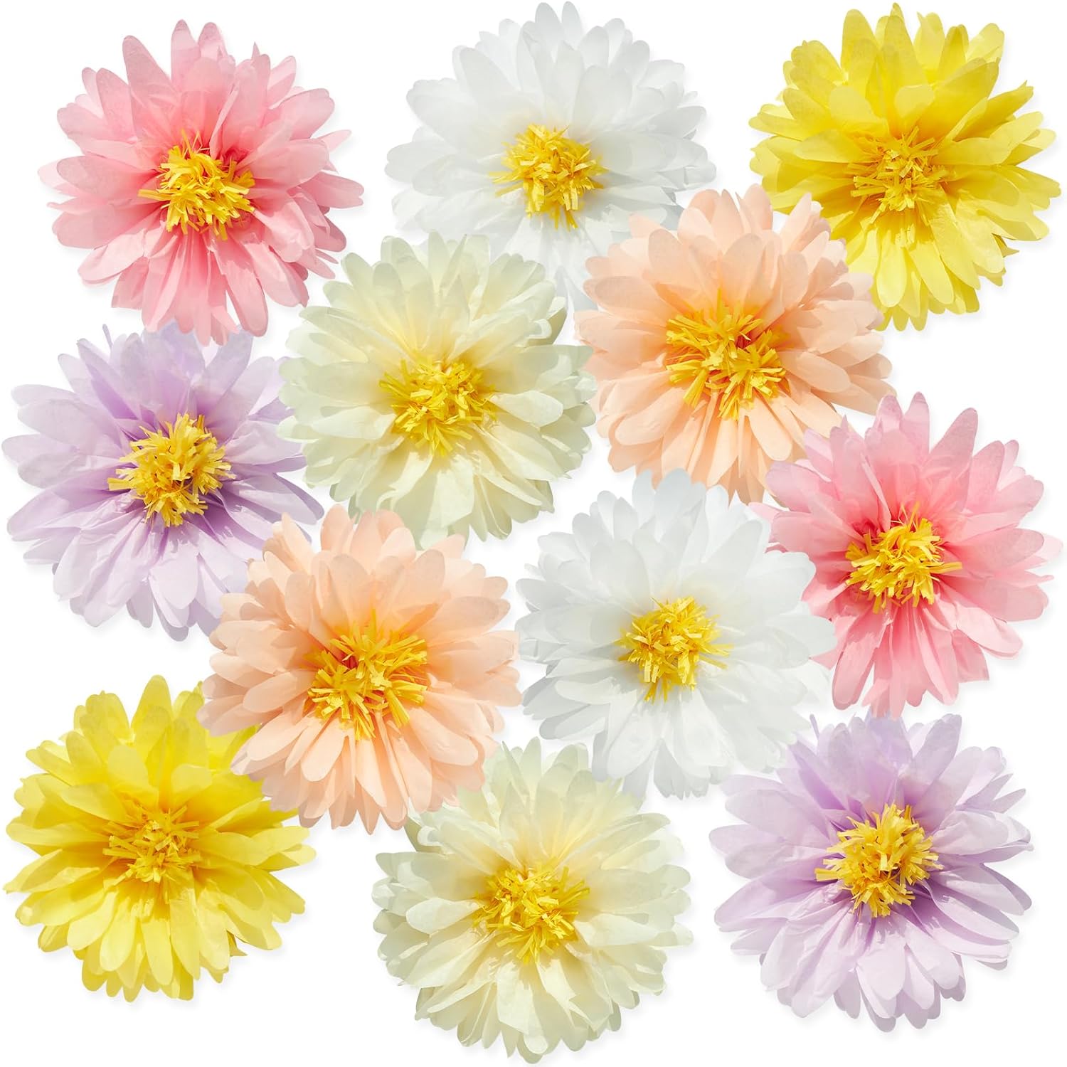 12PCS Colorful Daisy Tissue Paper Pom Poms Daisy Themed Party Decoration Multicolored Flowers Decorations Daisy Hanging Deco for 1st Birthday Baby Shower Wedding Wall Classroom 12PCS Colorful Daisy Tissue Paper Pom Poms Daisy Themed Party Decoration Multicolored Flowers Decorations Daisy Hanging Deco for 1st Birthday Baby Shower Wedding Wall Classroom