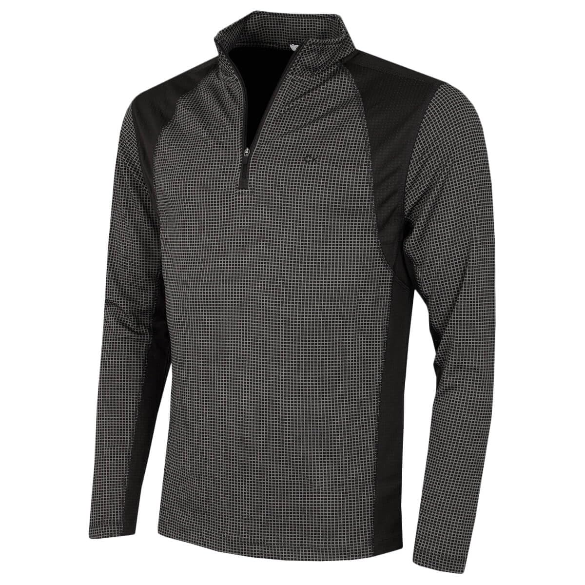 Calvin Klein Men's Black Micro Grid Layering Baselayer - Xxxl