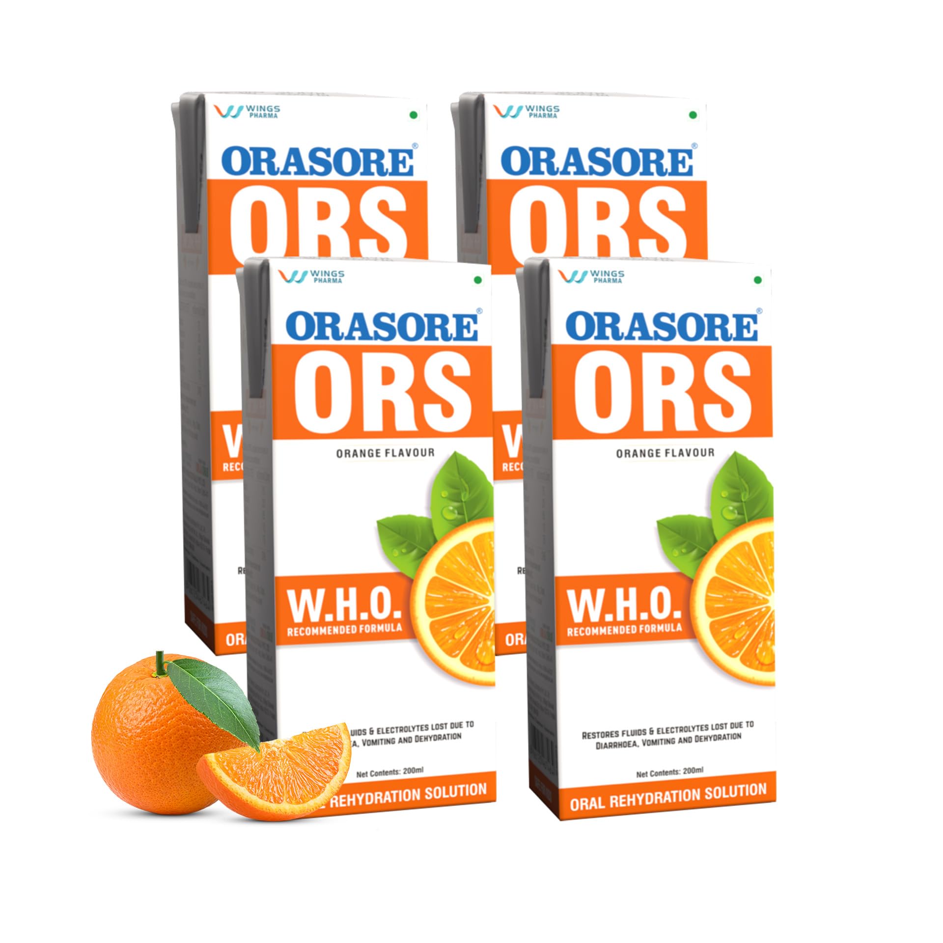 Orasore ORS Ready to Drink Oral Rehydration Solution | Vital Electrolytes for Instant Hydration | Helps Restore Fluids Lost Due to Heat, Sweating, Loose Motion & Vomiting | WHO Formula | Orange Flavour (Pack of 4)-image-16