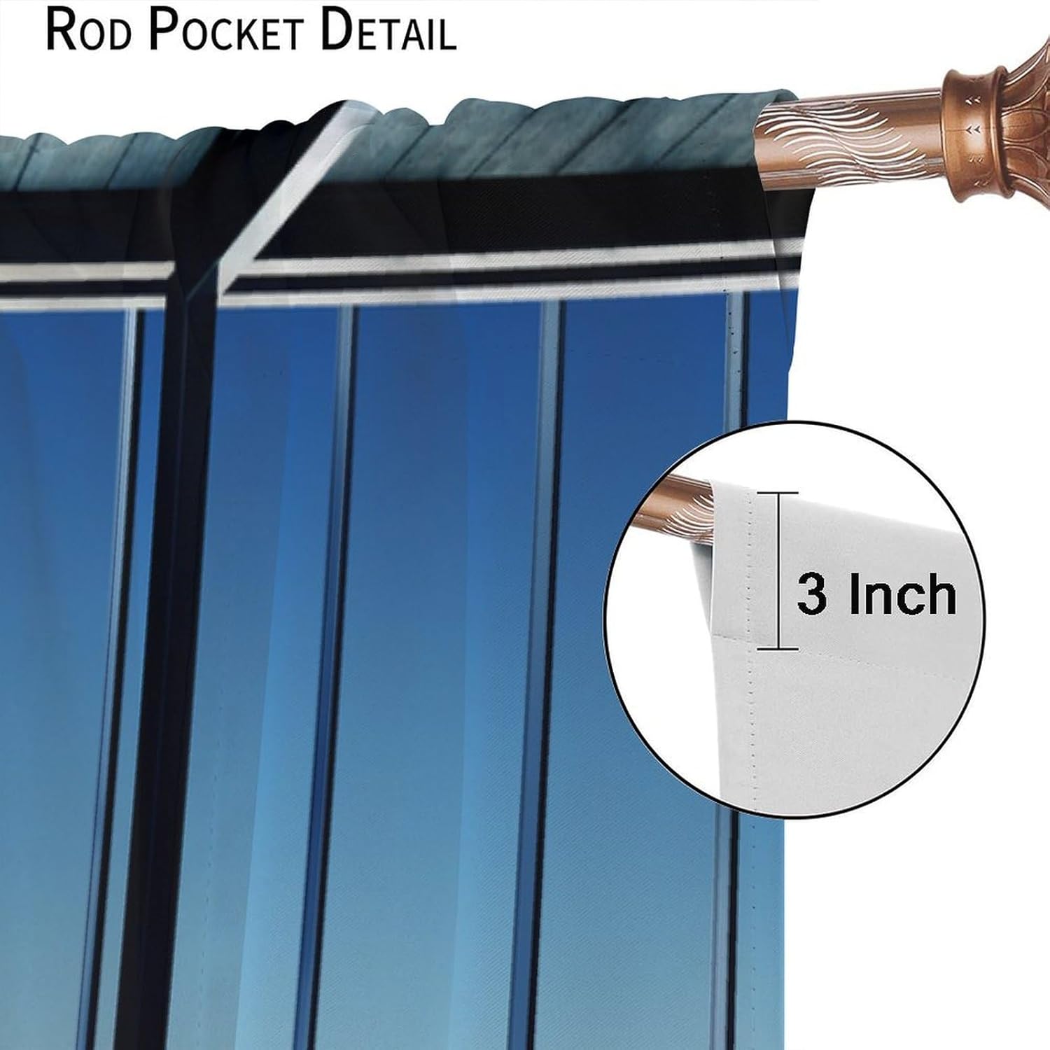 City Blackout Window Curtains, NY City Night Scenery Skyscrapers Buildings Rod Pocket Window Drapes for Bedroom Living Room Cafe 42" W X 45" L