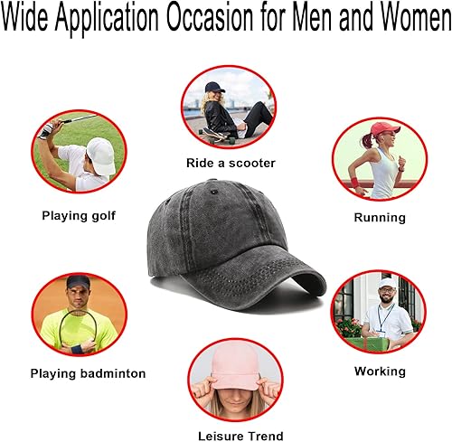 Vista 6 de NPJY Baseball Cap Golf Dad Hat Adjustable Original Classic Low Profile Cotton Hat Unconstructed Plain Cap Men Women