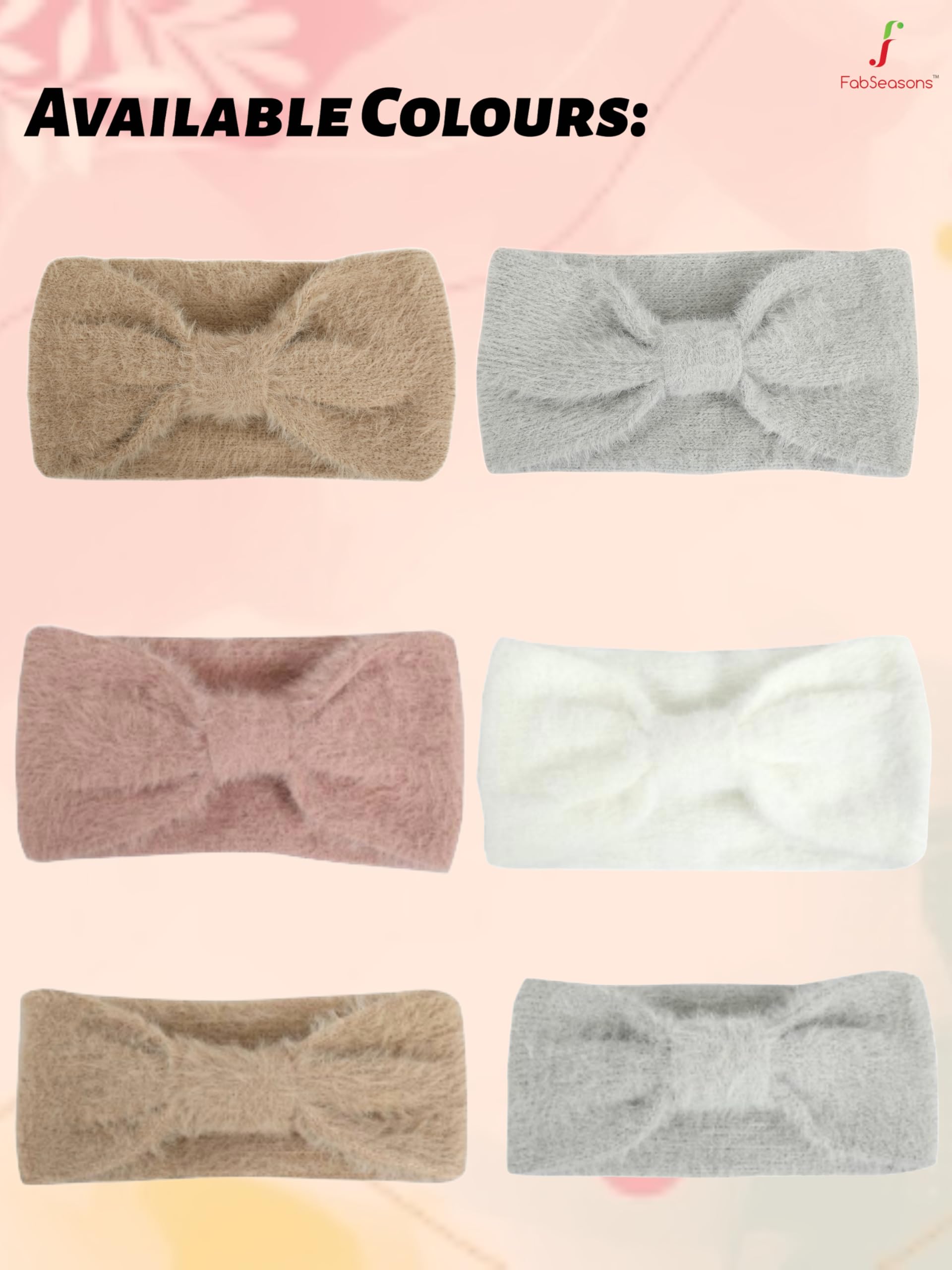 FabSeasons Acrylic Woolen Stretchable Winter headband/ear warmer/cap/Hair Accessory for Girls of 2-10 years - Image 4 thumbnail