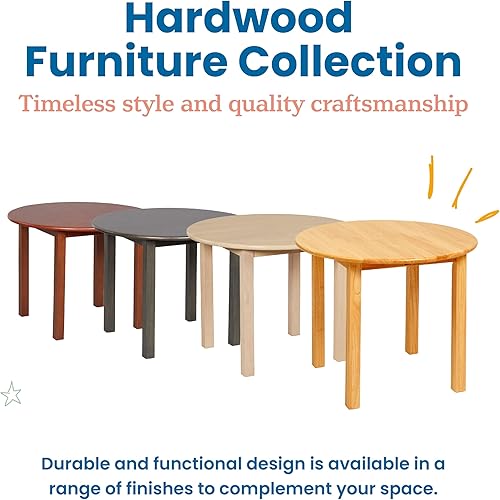 Miniatura 8 de Ecr4kids - Mesa de trabajo para niños, de madera maciza, para sala de juegos, guardería, preescolar, acabado natural