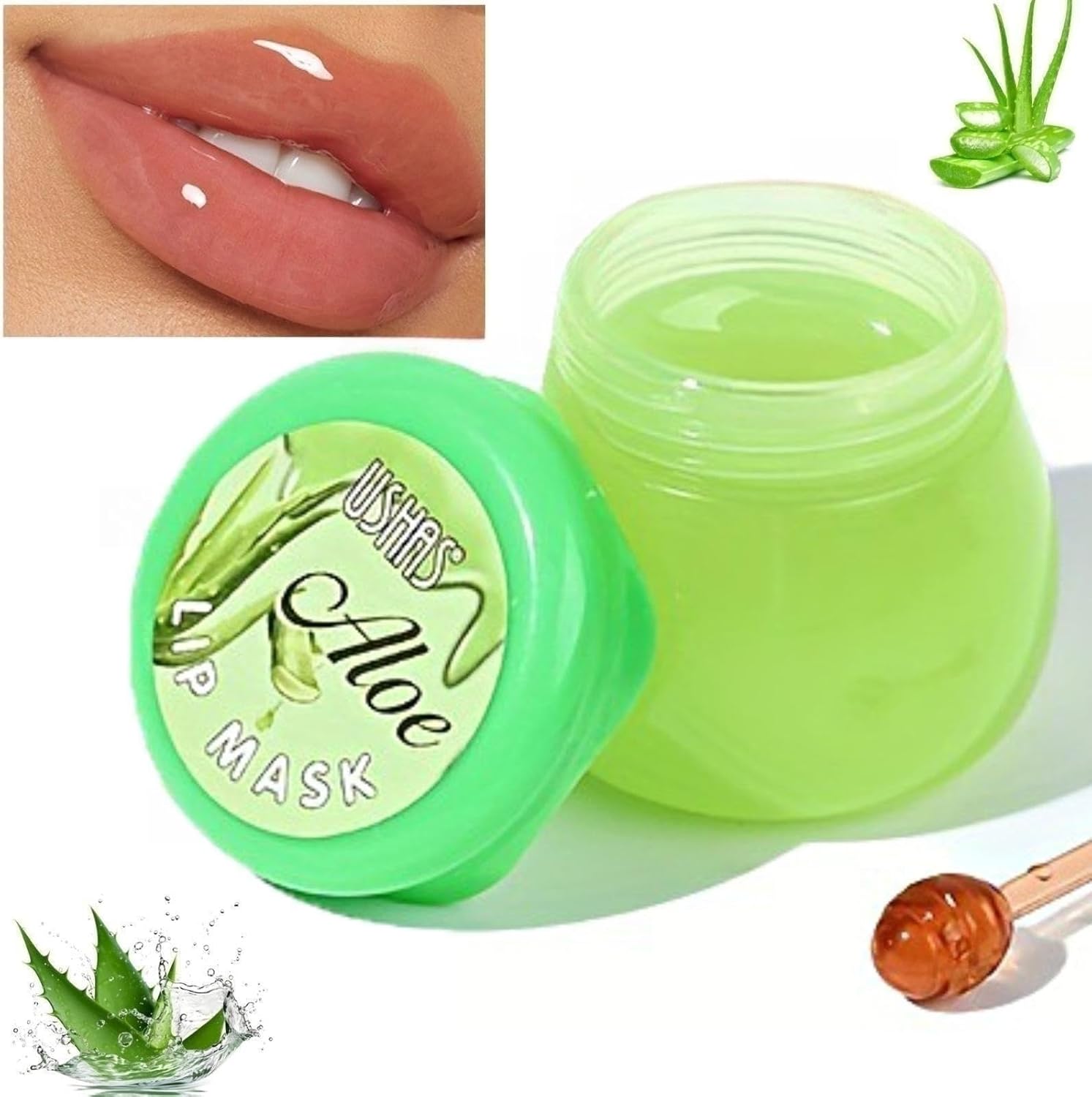 TBeautfave Lip Sleeping Mask, Aloe Vera Lip Mask Overnight Lip Balm Lip