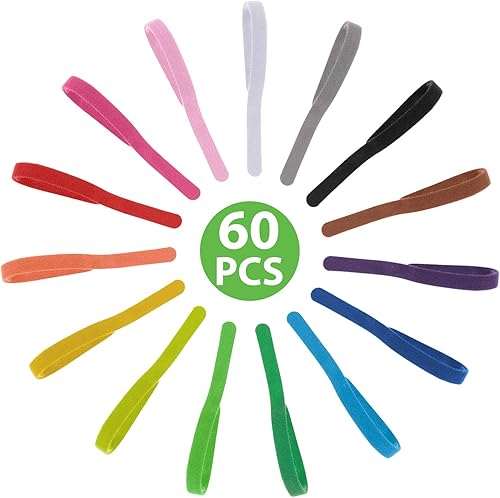 Miniatura 1 de 60 collares de parto para cachorros, multicolor, collares de identificación para cachorros, reutilizables, suaves, bandas de identificación