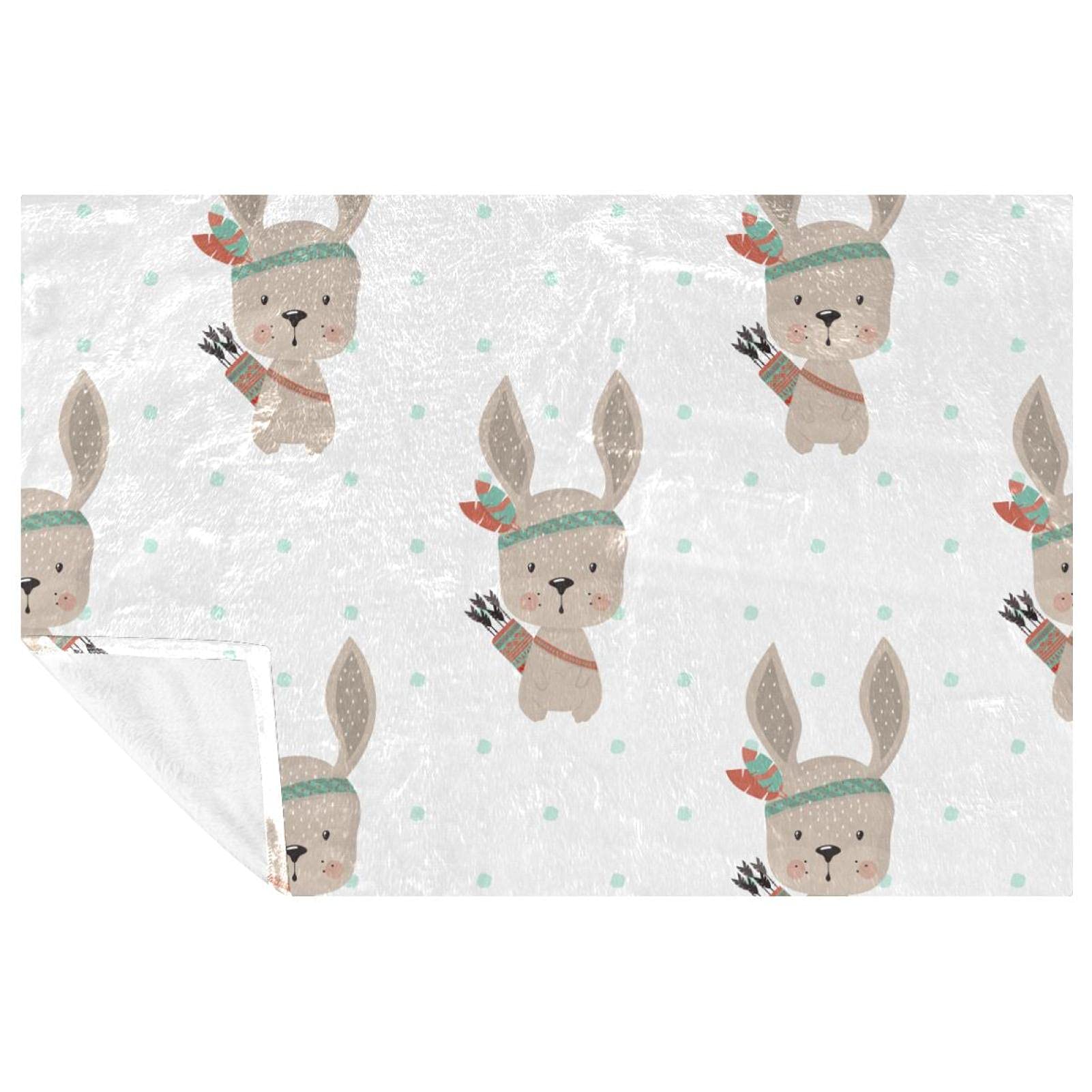 Couverture lapin de Pâques pour un pique-nique en famille ou décorer le lit