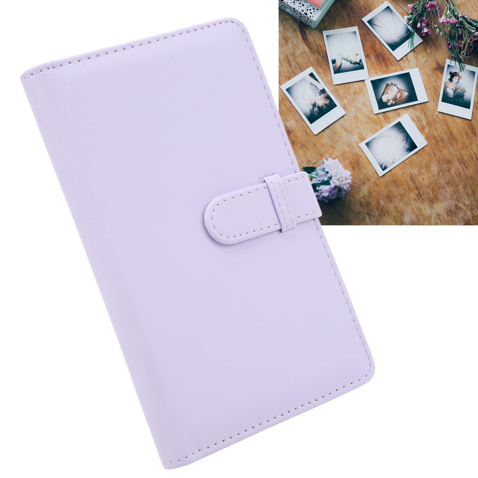 Album Fotografico Mini, 108 Tasche per Pellicola 3 Pollici, Scatola Porta Carte Accessori per Fotocamera Istantanea, per Mini 12 11 e Biglietti Film (Viola)