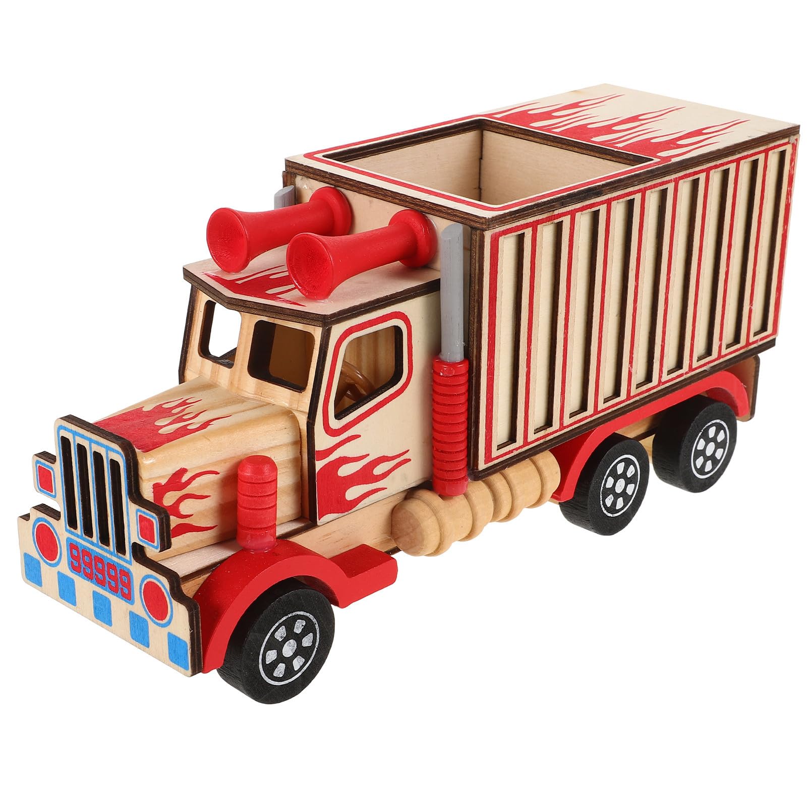 Camión de madera original para regalo de entusiastas del motor 8