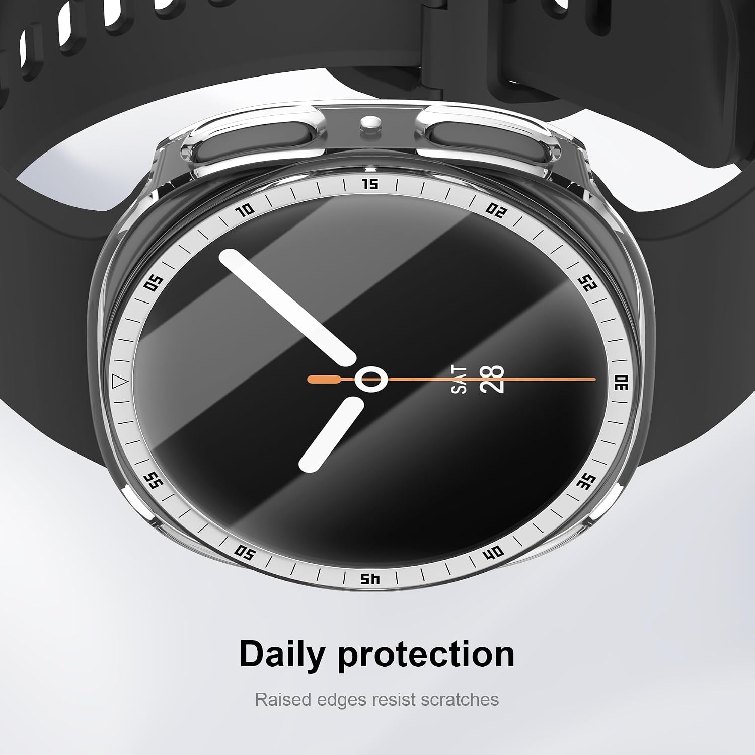 Case for Samsung Galaxy Watch 8 Screen Protector 40mm 44mm,Hard PC Cover+HD Anti-Fog Tempered Glass Waterproof Protective Film Full Protection Scale Bumper for Samsung Galaxy Watch 8 Case 40 44 mm