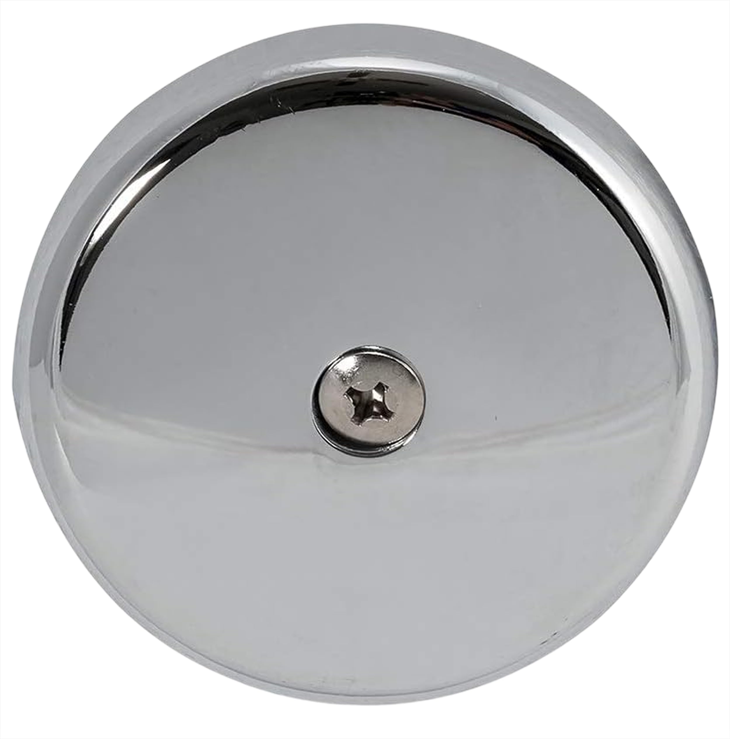 EZ-FLO 35247 One-Hole Face Plate with Brass Screw, Chrome replacement bath overflow faceplate, 0.5 x 3.2 x 2.8, Clear