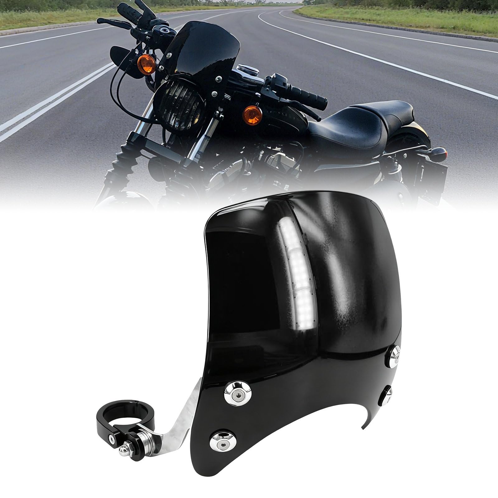 Amazon | GUAIMI ハーレー ウインドシールド 風防ガラス スポーツ