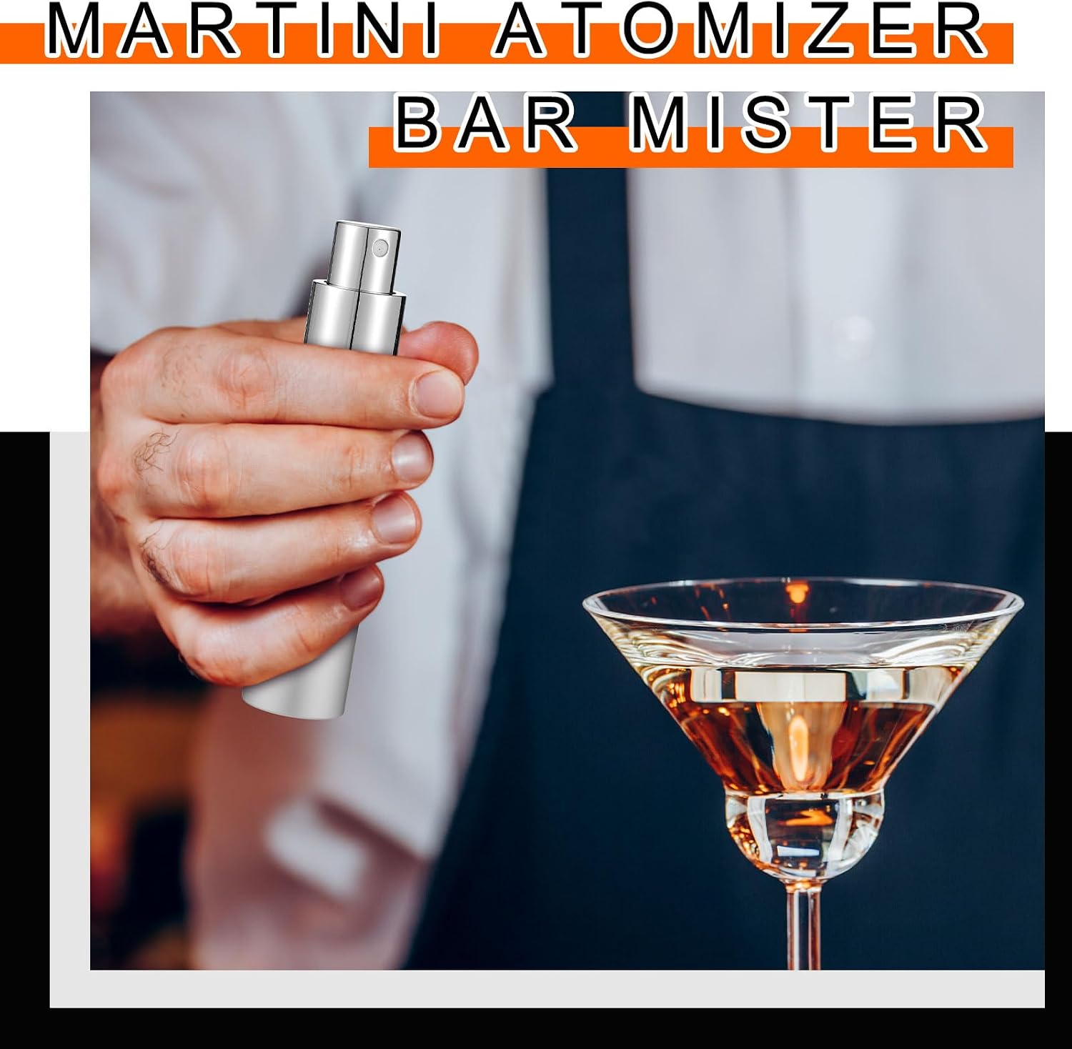 Willinglong 4 Pcs Cocktail Martini Atomizer with Funnel, 15ml