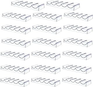 SEETOOOGAMES Poker-Chip-Halter, transparenter Acryl-Casino-Chip-Halter, für Chips, Vitrine für Texas Hold'em, Blackjack, Glücksspiele, Pokerclubs, Partys oder Casino-Abende zu Hause, 20 Stück