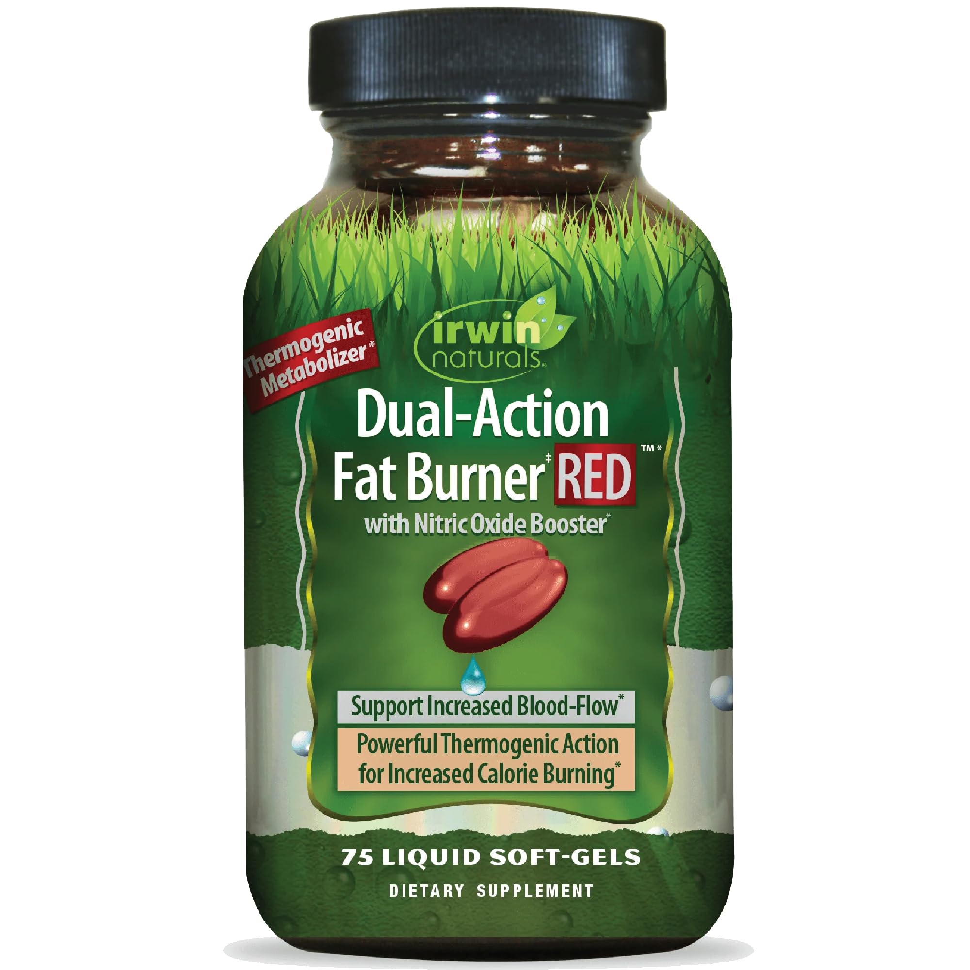 Irwin Naturals Dual-Action Fat Burner Red with Nitric Oxide Booster 75 Sgels