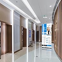 Vista 5 de Soporte de banner retráctil personalizado, 33 x 81 pulgadas, listo para 24 horas, pancartas y letreros personalizados portátiles para negocios