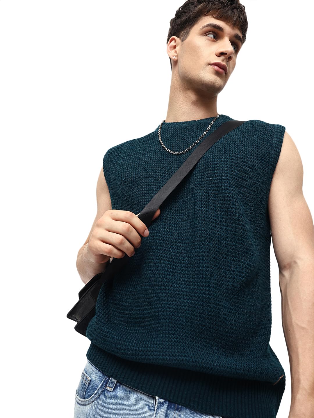 high star clothing High Star Men Knitted Acrylic Relaxed Fit Round Neck Sleeveless Sweaters-picture-46