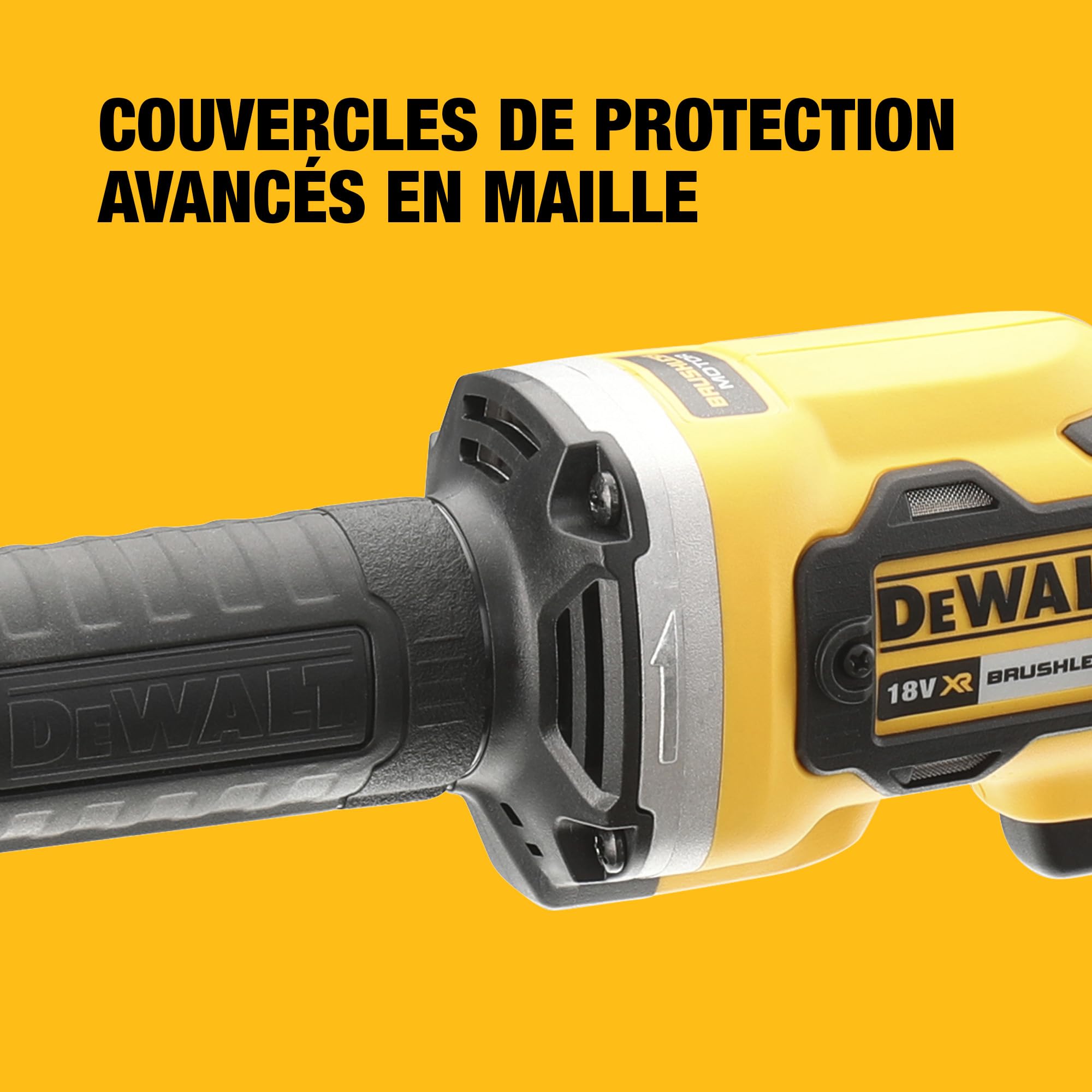 DEWALT Meuleuse droite sans fil 18V XR, moteur brushless, outil seul, DCG426N-XJ
