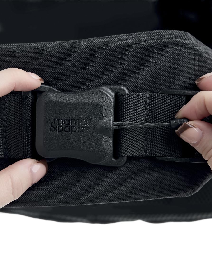 Mamas & Papas Kudo Porte-bébé – Noir – Facile à installer, à ajuster et à enlever, design innovant, soutien ergonomique, posture saine – 0-36 mois