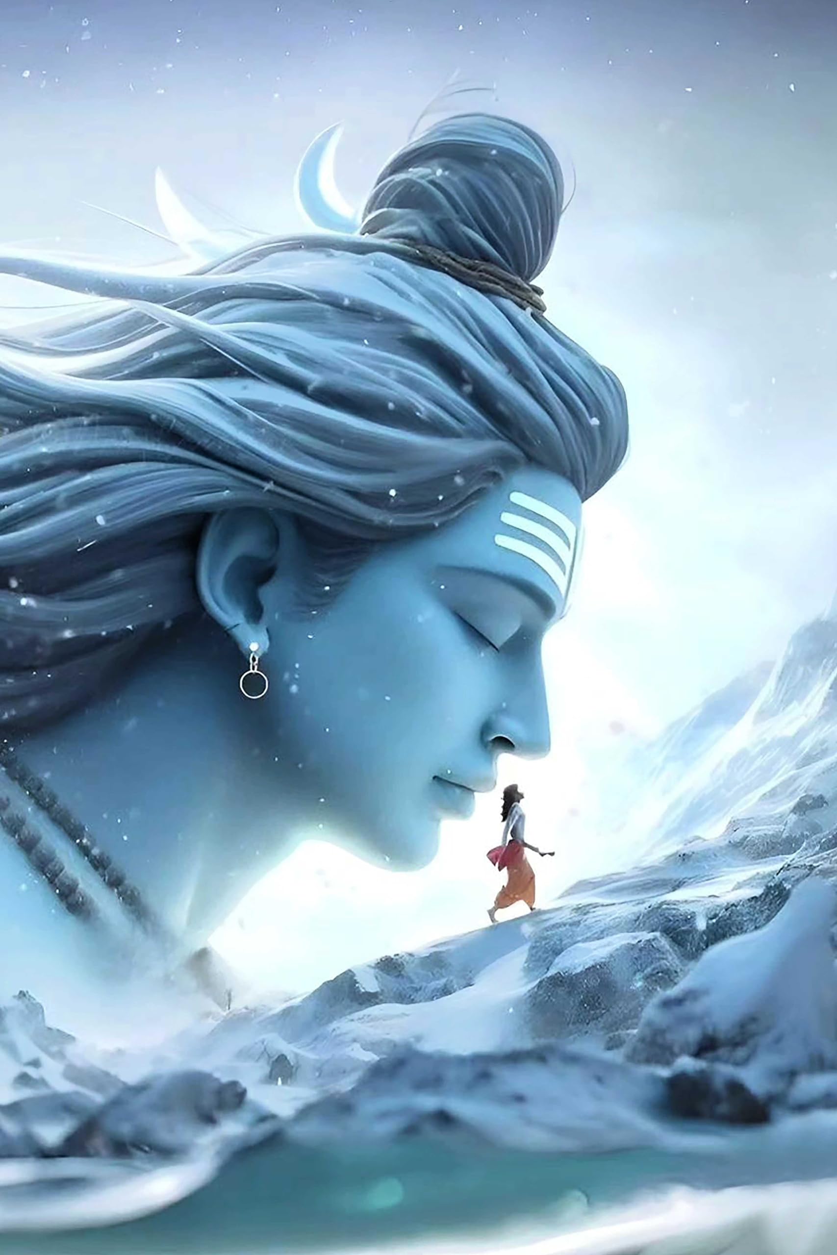 Paper Graphic Word Lord Shiv Shankar Bhole Nath Poster For Living Room, Bedroom, Office Printed 300 GSM Unframed Wall Poster (Multicolour, 12 X18 Inch) (Design 14, 1)