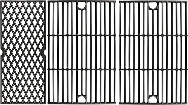 Utheer Cast Iron Grates for Pit Boss Austin XL & Traeger 34, Sear Marks | Cast iron heat retention for steady cooking; stronger sear marks; fits Pit Boss Austin XL/1100 Pro and Traeger 34 grills