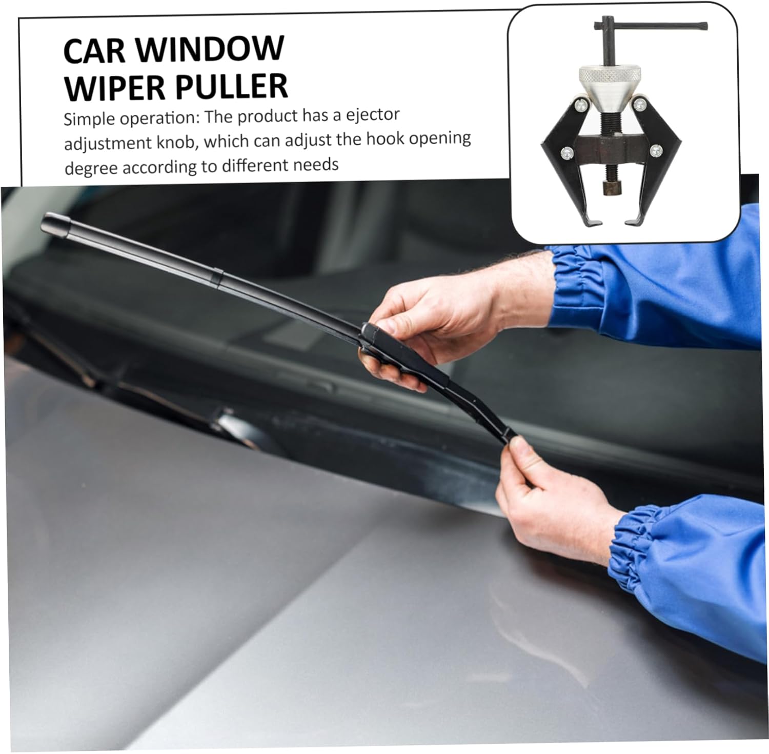 Mobestech Adjustable Wiper Arm Puller Tool for Easy Removal of Windshield Wipers Construction Simple Compatible Various Vehicle Models