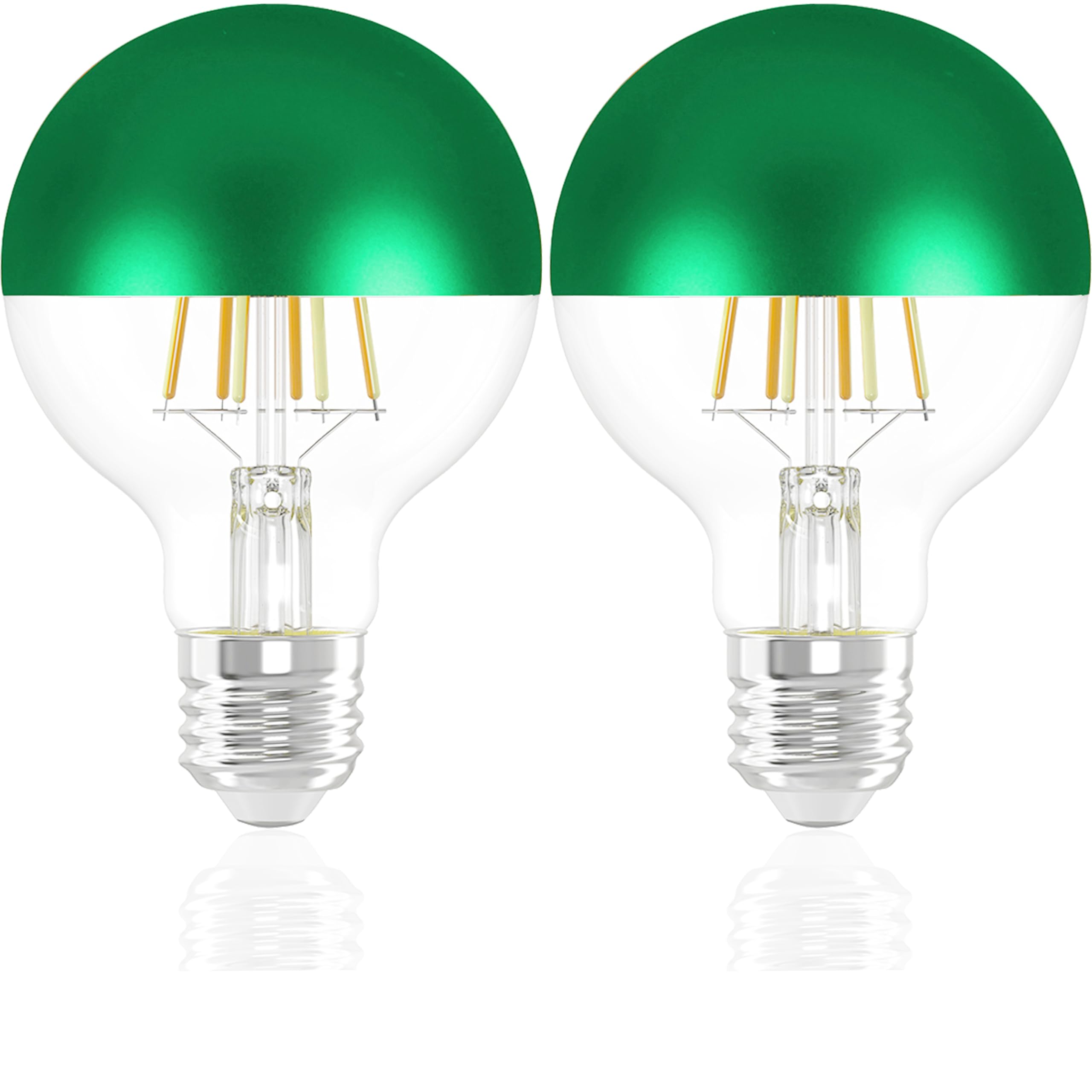 Vanpus E27 Light Bulb 6W Half Chrome Light Bulb No Flicker,Vintage Edison Screw LED Bulbs Warm White 2700K