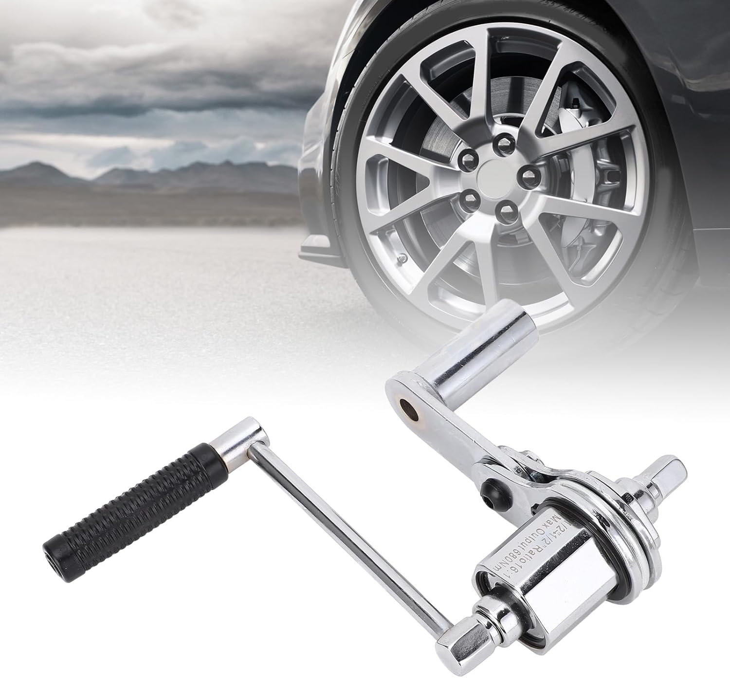 Wrench Set, 1/2in Torsion Multiplier Wrench Looseing Nuts 1:16 Gear Ratio Car Tire Nut Remover Lug Nut Removal Tool with 17mm 19mm 21mm Sockets for Car Suv