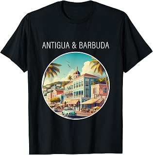 Antigua and Barbuda scenery Art Deco T-Shirt