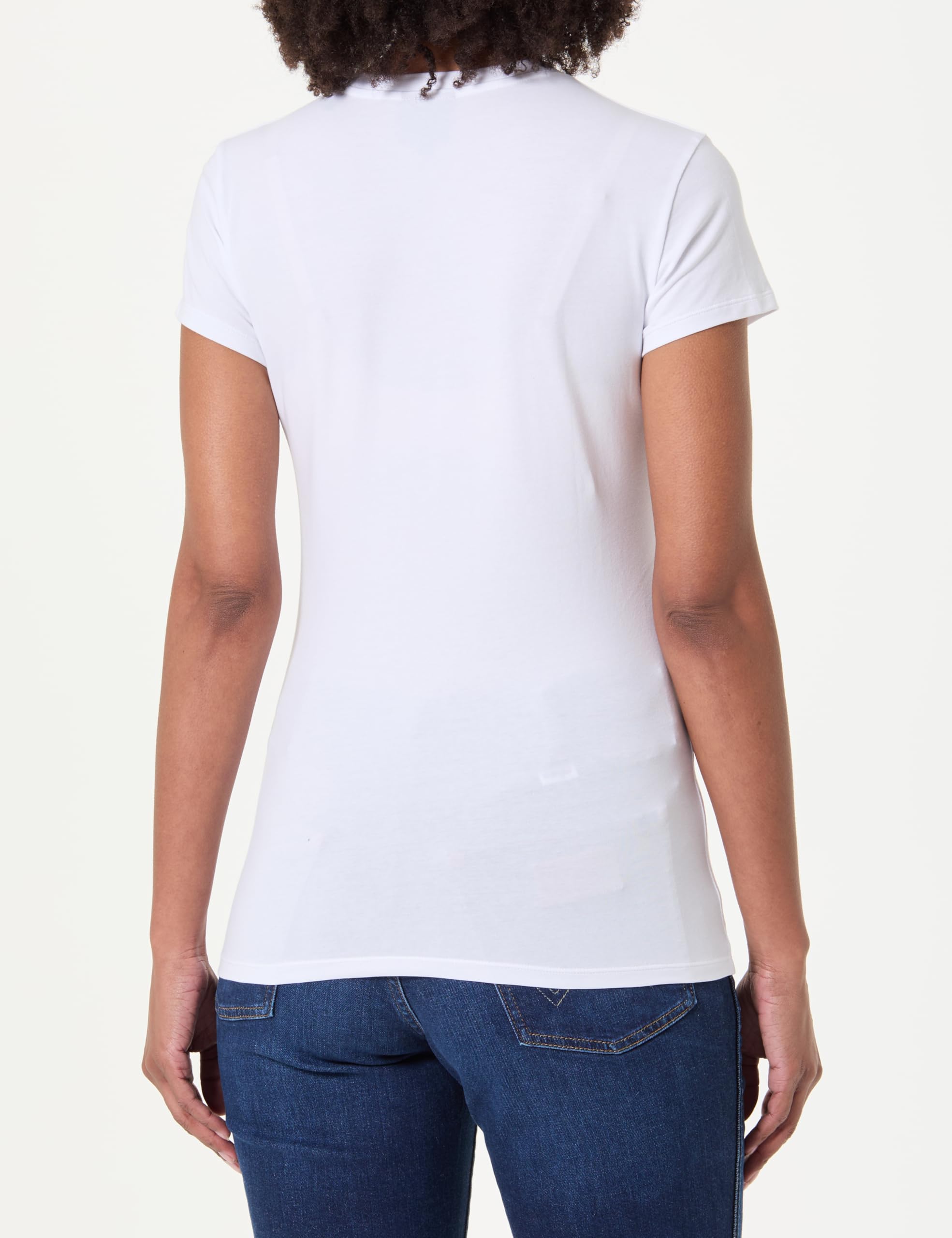 Armani Exchange Damen Salin De Giraud, Shiny Color Contrast Logo T-Shirt