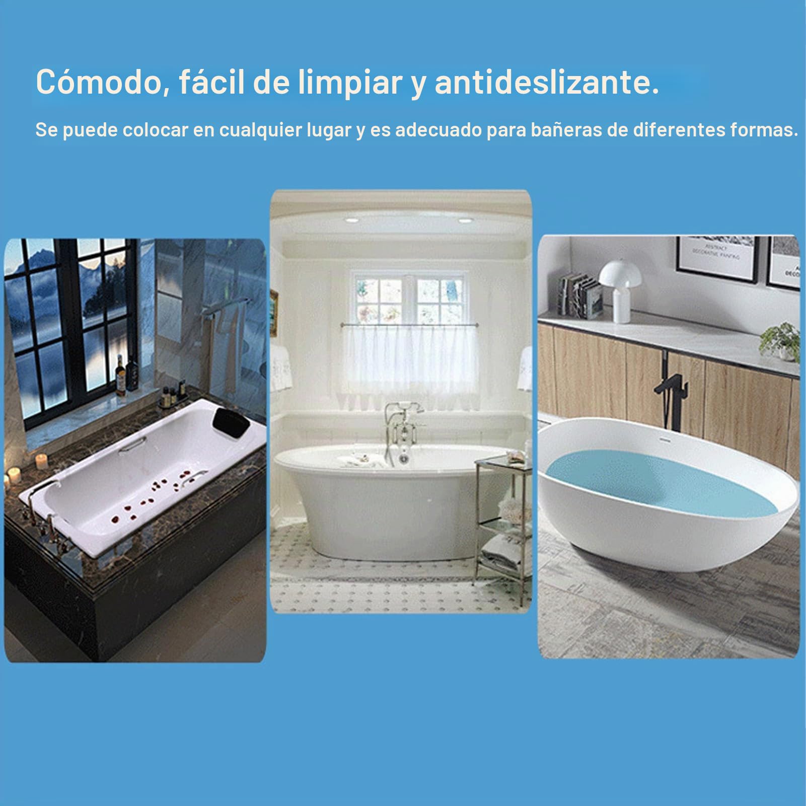 Almohada de Baño de Poliéster de Cuerpo Completo, Cojín para Colchón con Malla Transpirable 5D, 13 Ventosas Antideslizantes para Bañera