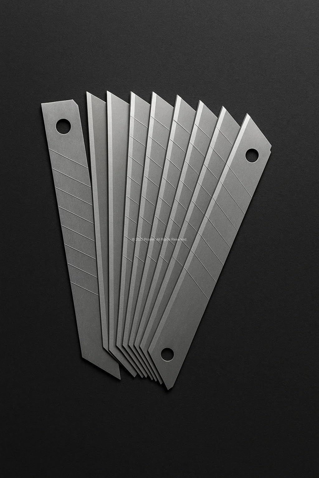 Proalet Maket Bıçağı Yedeği, 18 mm x 0,5 mm, Karbon Çelik, Ultra Keskin, Dayanıklı Uç, 7 Kırımlı, Endüstriyel Kesici Bıçak, Yedek Parça, İnce Detay Kesim (Standart, Adet, 10)