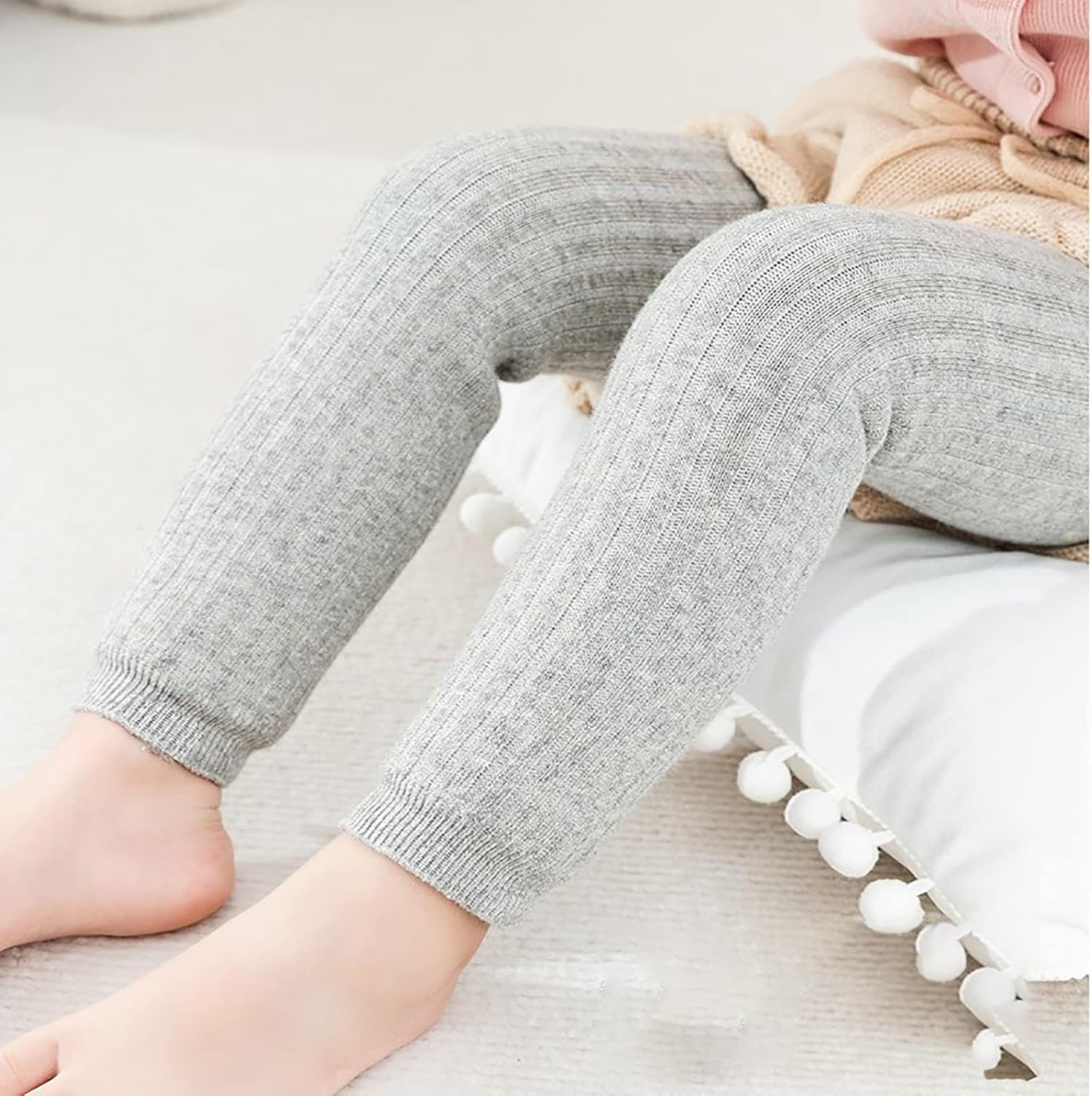 Toddler Girls Fleece Lined Leggings Baby Kids Cotton Winter Warm Thick Velvet Knit Tights Thermal Pant Trouser 1-6Years - Image 6