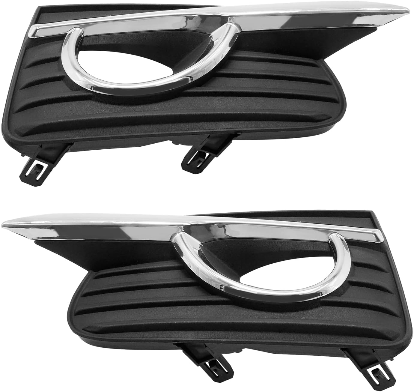 Pair of Front Fog Light Cover Bezel Covers, Chrome Trim Bezel Trim Replacement Kit, Replacement for Infiniti Q50 2014-2017