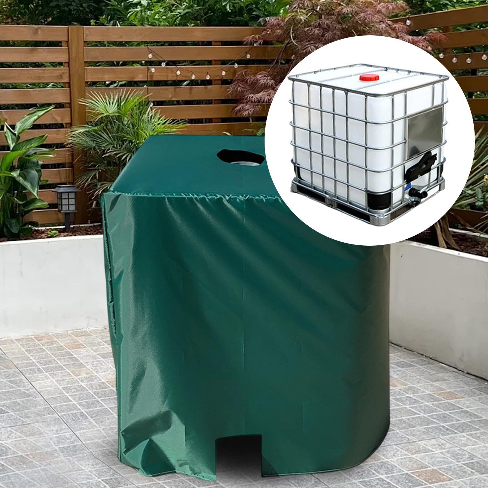 Funda Para Contenedor, Cubierta Protectora Impermeable Antisol, Portátil Reutilizable Térmica Aislante para Jardín Exterior Lluvia Viento Piscina