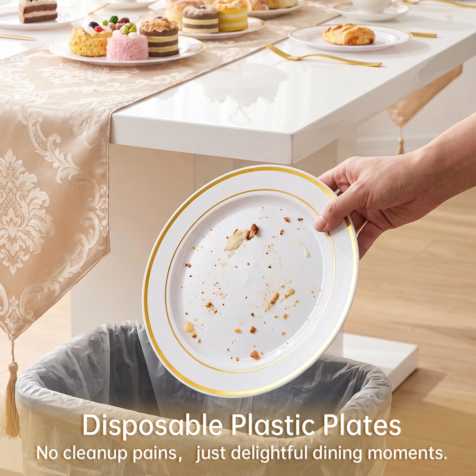 DaYammi Gold Dinnerware Set - 350 Piece -7