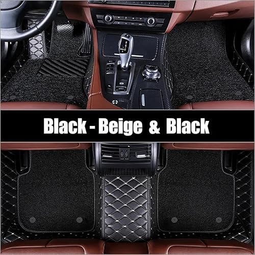 Miniatura 2 de Alfombrillas de auto para Volvo XC40 2019, almohadillas de doble capa para auto, alfombras personalizadas, color negro, beige, negro