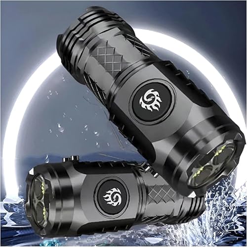 Miniatura 3 de BERSEG Linterna de tres ojos Monster Mini Flash Super Power, mini linterna Super Pulgar, Mini linterna de monstruo de tres ojos, mini linterna de