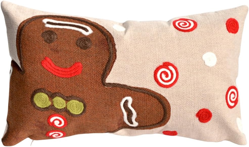 Liora Manne Visions II Ginger Boy Indoor/Outdoor Pillow, 20" X 20" Square, Brown