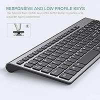 Vista 5 de J JOYACCESS - Combo de teclado inalámbrico y mouse ergonómico, 2.4G, mouse inalámbrico ergonómico para PC, Windows, laptop, escritorio, Chromebook