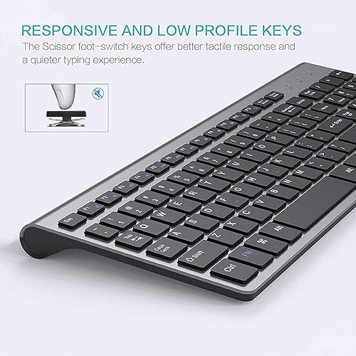Miniatura 5 de J JOYACCESS - Combo de teclado inalámbrico y mouse ergonómico, 2.4G, mouse inalámbrico ergonómico para PC, Windows, laptop, escritorio, Chromebook,