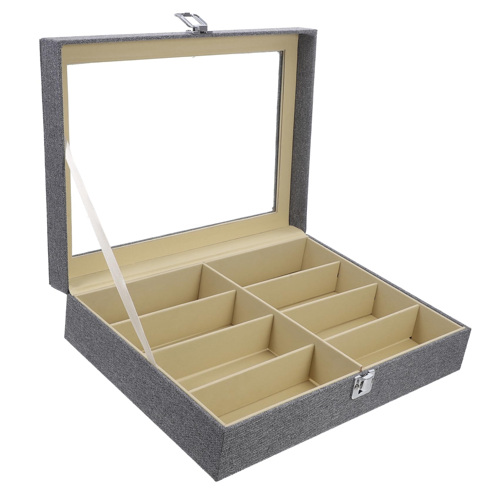 Luxshiny Caja para Guardar Gafas de Sol Tapa Transparente Ranuras Organizador de Gafas de Sol para Exhibición Tienda