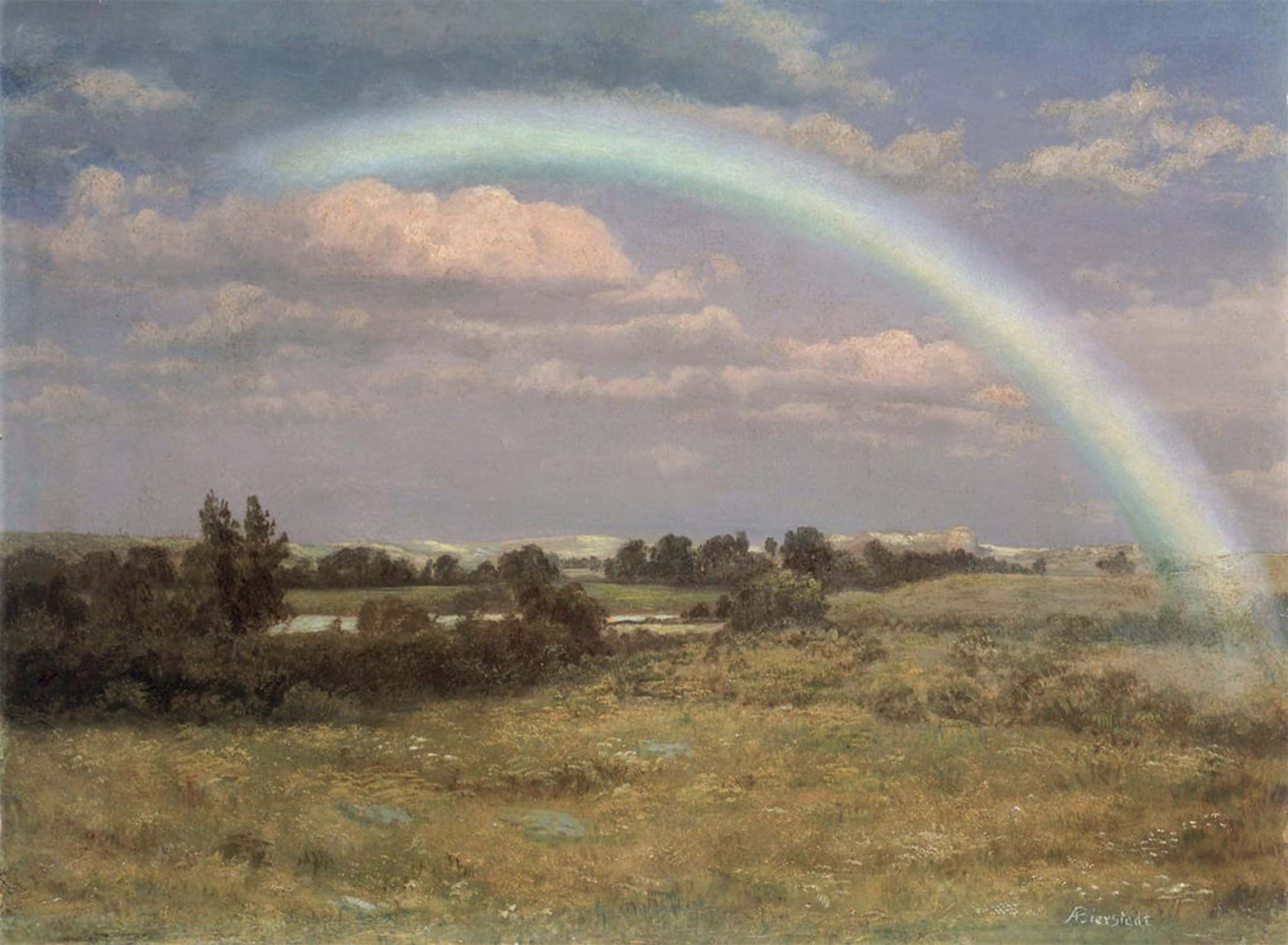 ARTXLXXBN Famous Art Print Poster Vintage Wall Art After the Storm by Albert Bierstadt Canvas Art Poster for Home Decor 60x90cm