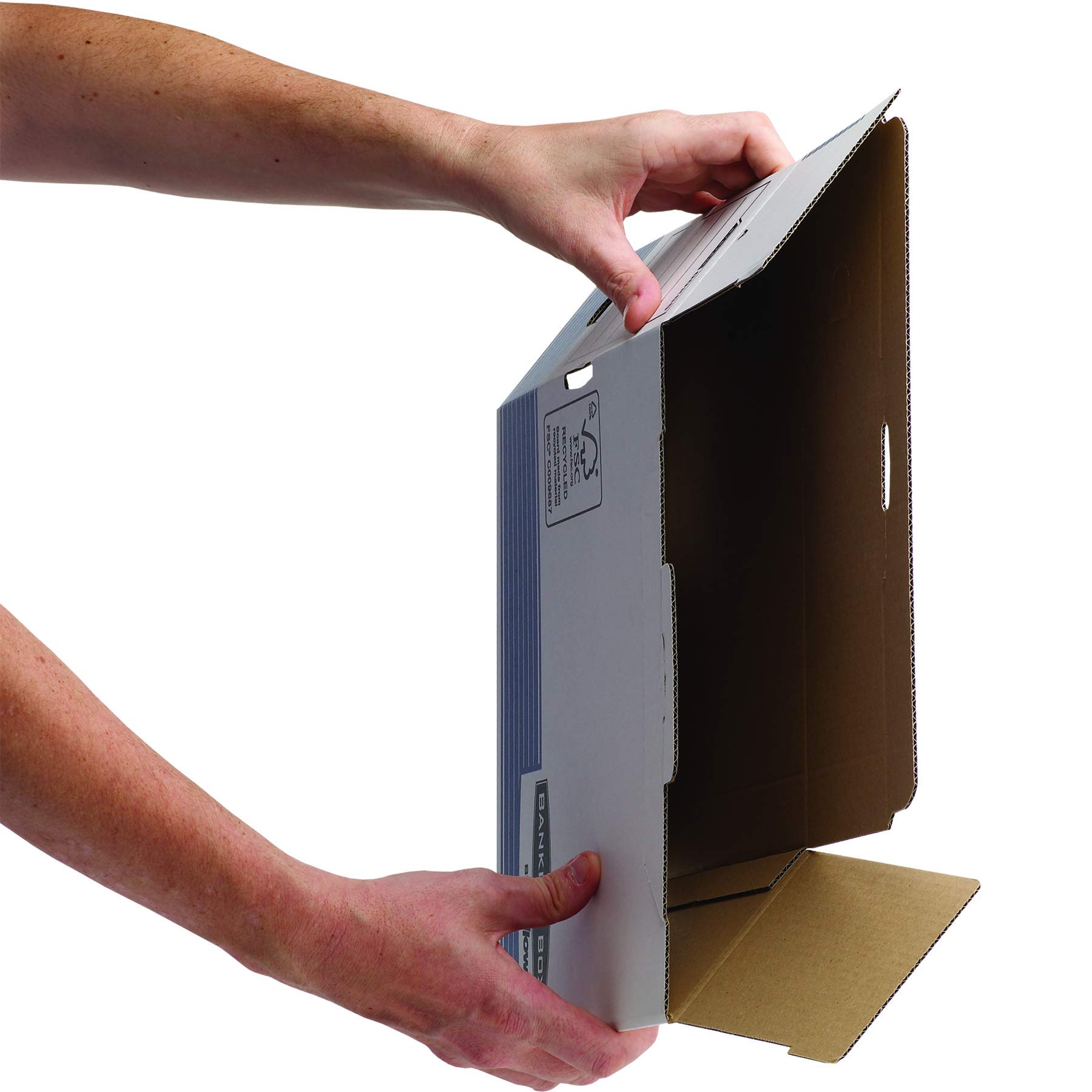 Bankers Box 4461001 Hoge archiefdoos, 100% gerecycled, verpakking van 10 stuks