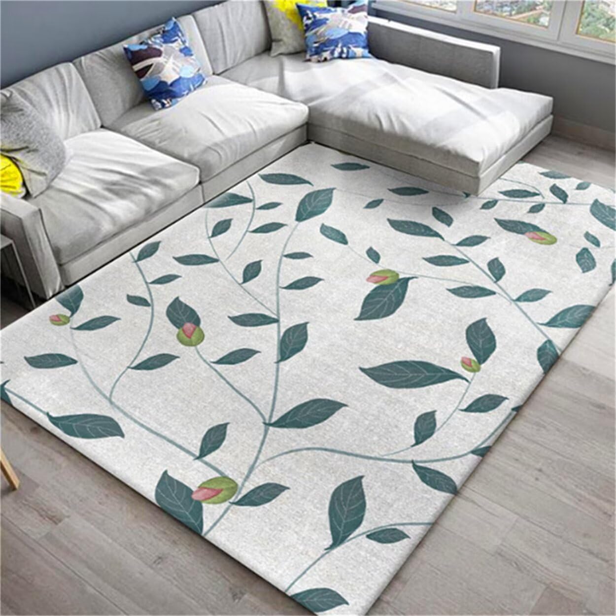 GX-YJX Christmas Rug CarpetCarpet Ruggray simple print design sofa carpet balcony carpet multi-sizeArea Rugs For Living RoomDining Room RugsLow Pile Rug140X200CM