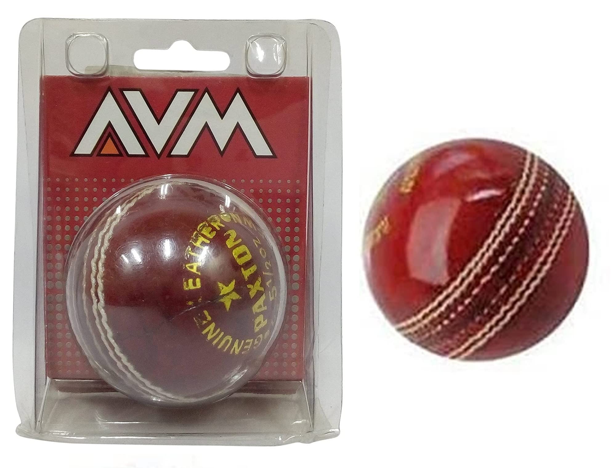 FRATELLI AVM Leather Cricket Ball for Tournament and Club Matches, Practice Leather Ball 5 ½ OZ Hand Sewn Ball for Boys & Girls (Pack of 1 - Red) (B09QX942C1) Amazon Price History, Amazon Price Tracker