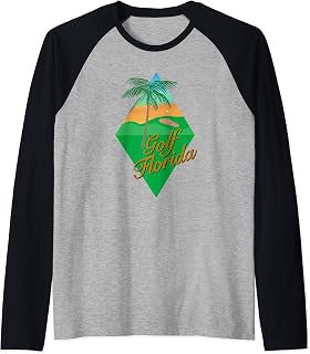 Golf Florida Orlando Miami Naples Tees Greens and Bunkers Raglan Baseball Tee