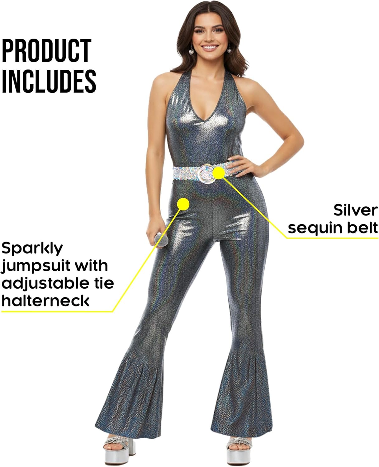 Morph Disco Costume Womens 70s, Disco Outfit Woman, 70's Costumes, Halloween Costumes For Women Adult - Image 2