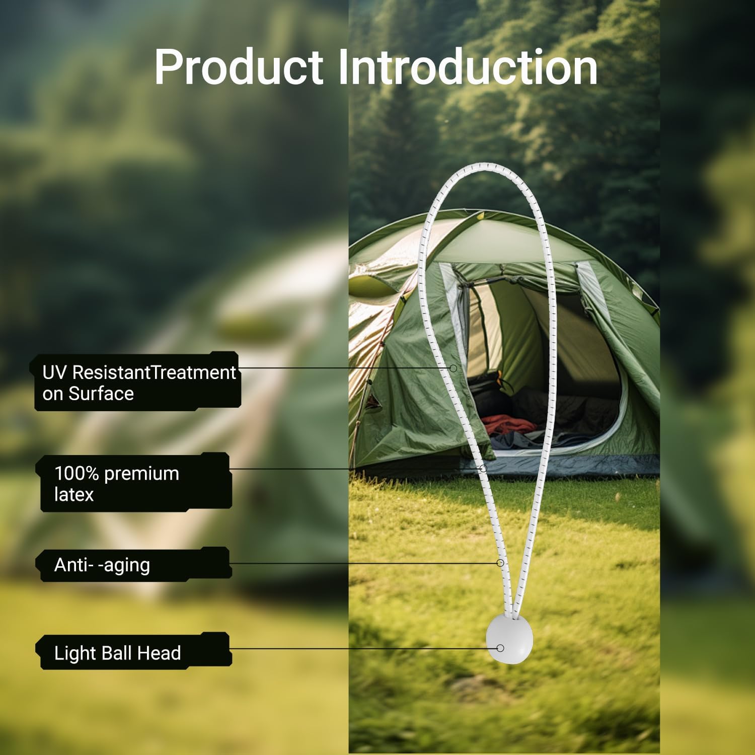 Ball Bungee Cords 10 Inch - 30 Pcs Small Bungee Cords with Balls, Mini Bungee Balls Heavy Duty Outdoor for Tarp, Canopy, Camping, Tent