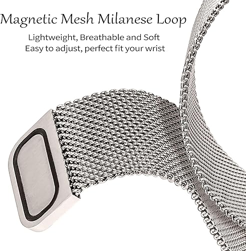 Miniatura 4 de JOYOZY Correa magnética compatible con Apple Watch Band de 1.496 pulgadas, 1.575 pulgadas, 1.614 pulgadas, 1.654 pulgadas, 1.732 pulgadas, correa