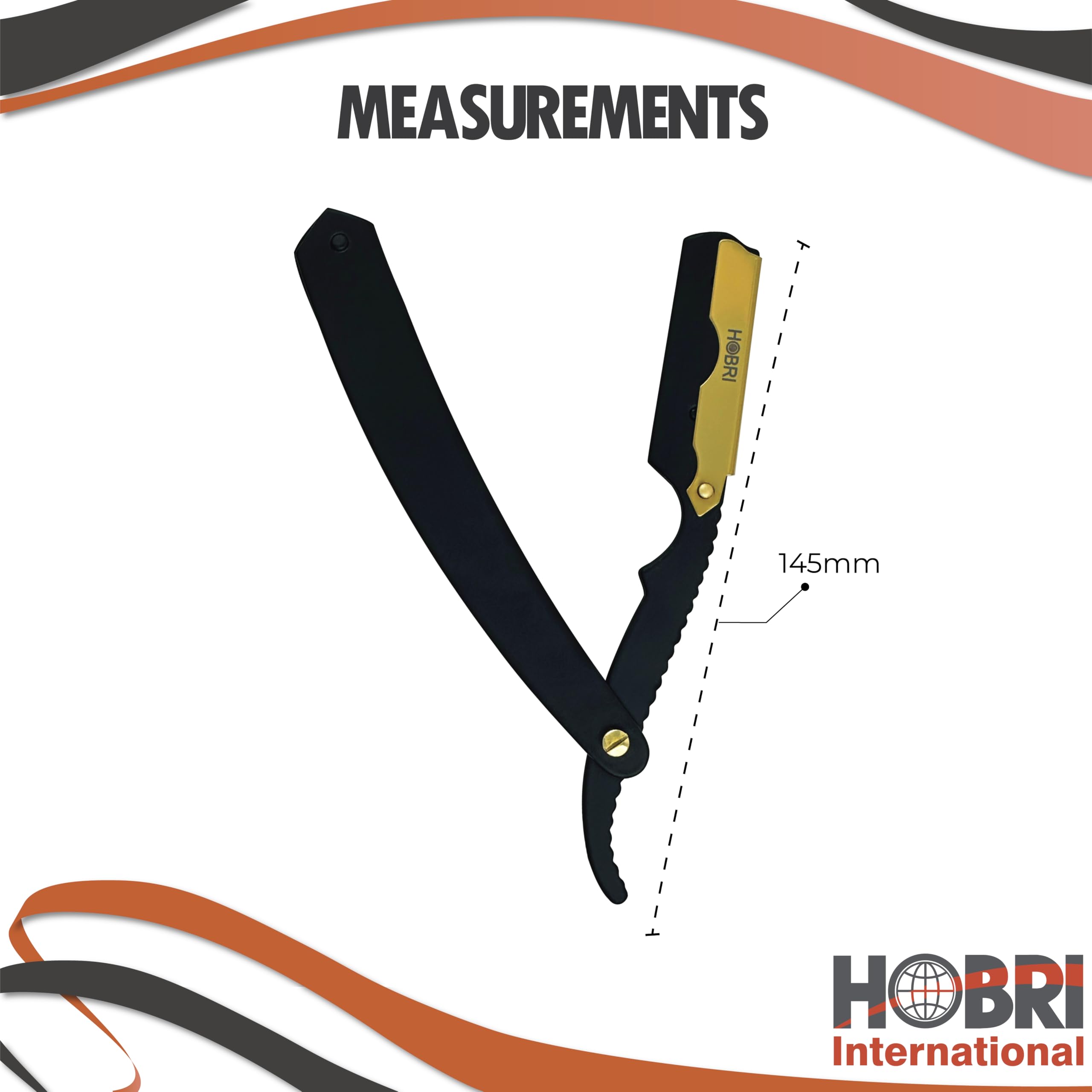 Premium Barber Straight Edge Razor with 10 Blades Men's Manual Shaver Salon Quality Razor (Black)